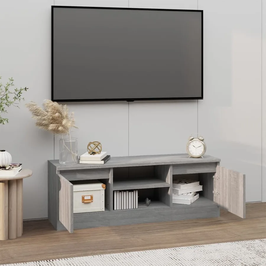 Meuble TV avec porte Sonoma gris 102x30x36 cm - 3