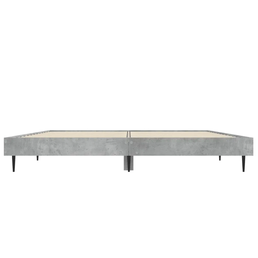 Cadre de lit sans matelas gris béton 120x190 cm - 6