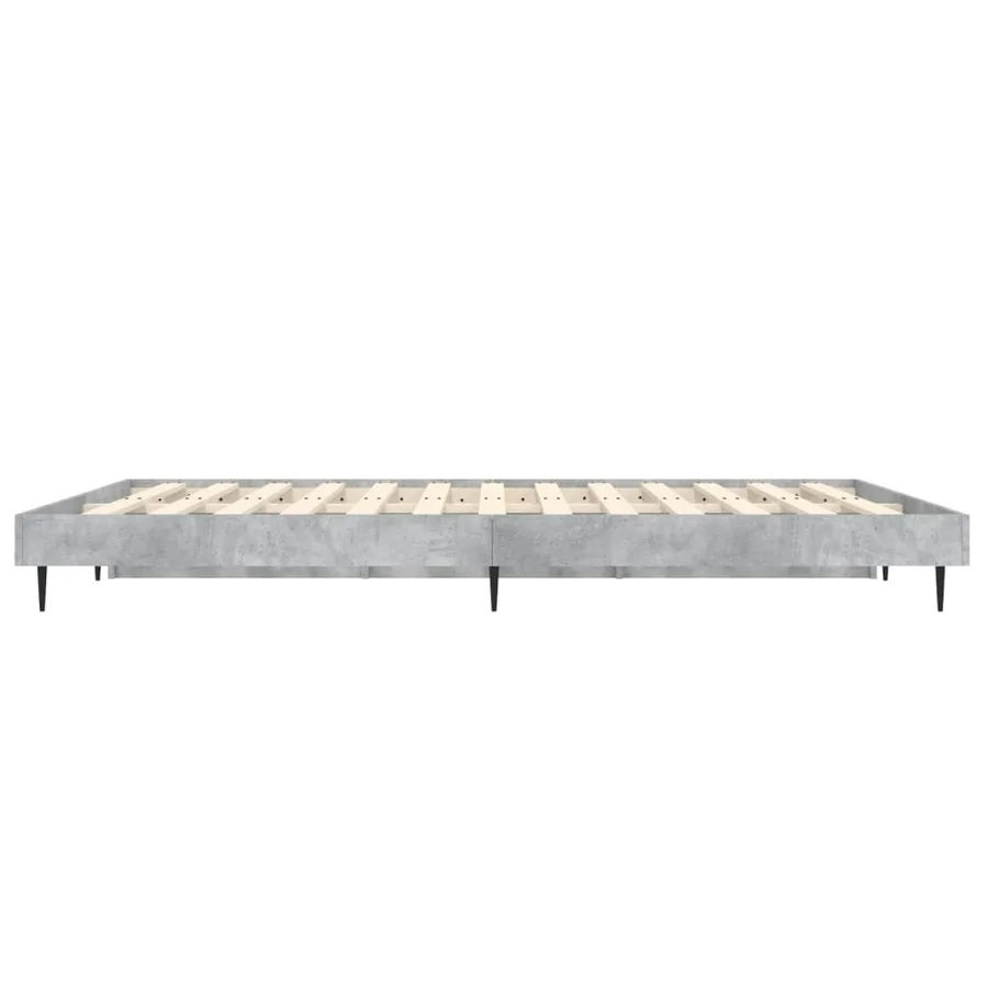 Cadre de lit sans matelas gris béton 120x190 cm - 7