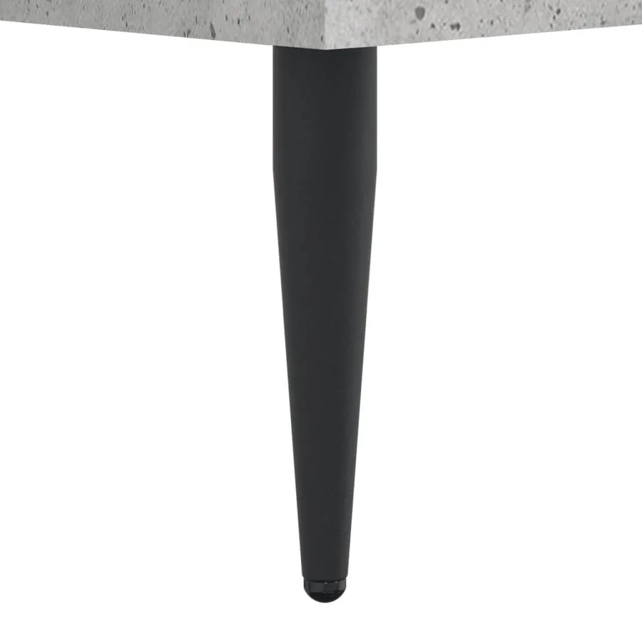 Cadre de lit sans matelas gris béton 120x190 cm - 8