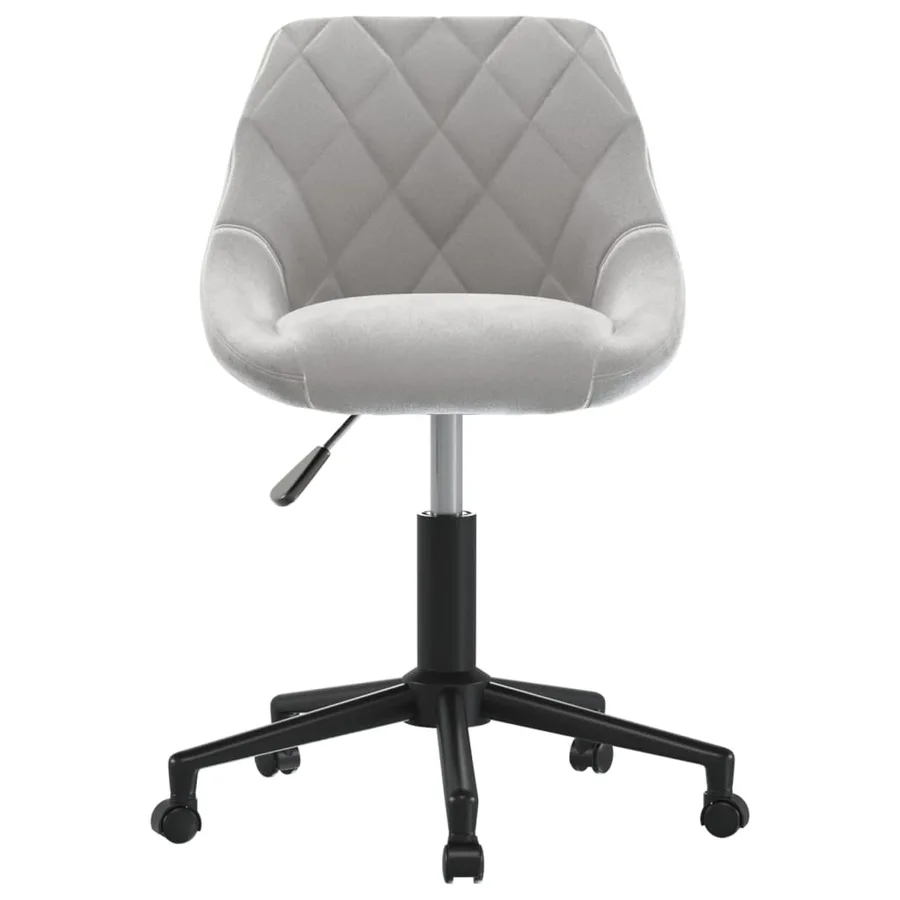 Chaise pivotante de salle à manger Gris clair Velours - 2