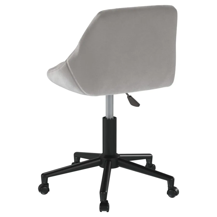 Chaise pivotante de salle à manger Gris clair Velours - 4