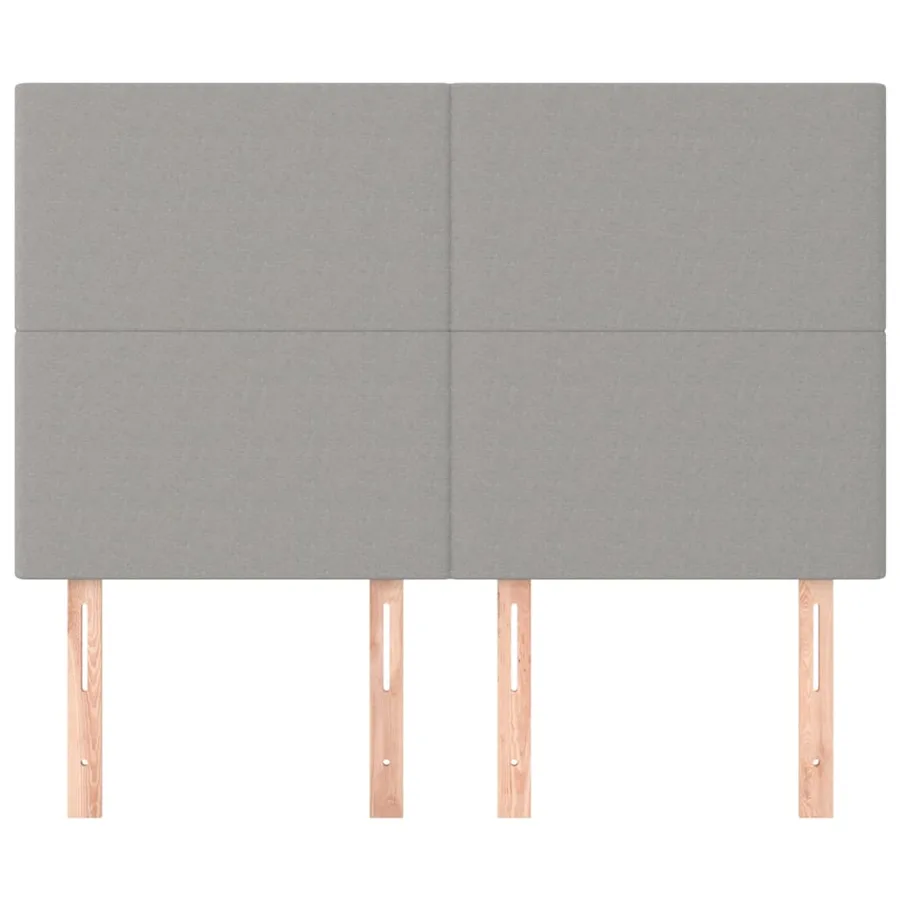 Tête de lit Gris clair 144 x 5 x 118/128 cm Tissu - 3
