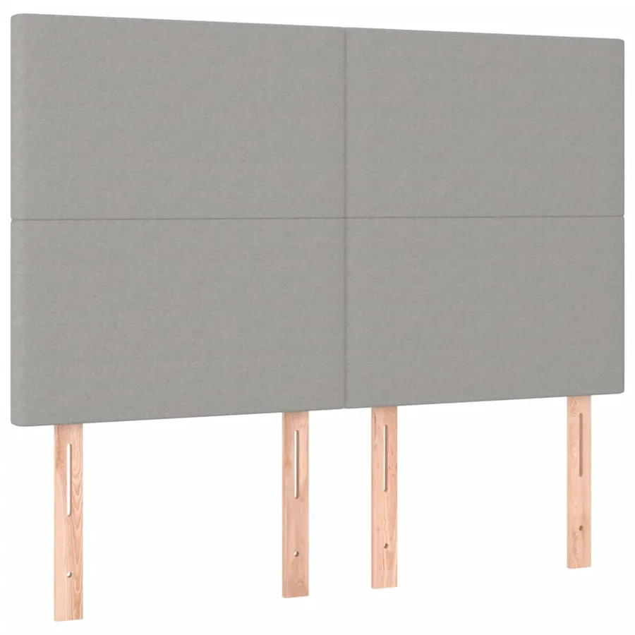 Cadre de lit sans matelas gris clair 140x200 cm tissu - 9