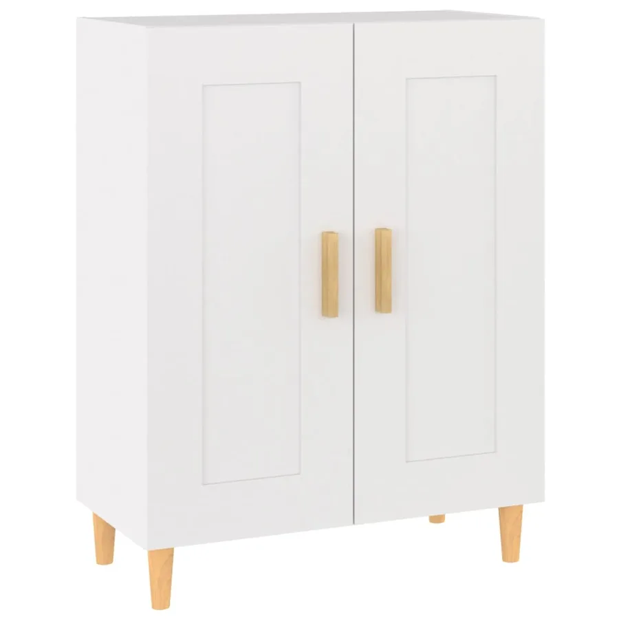 Buffet Blanc 69,5x34x90 cm Bois d'ingénierie - 2