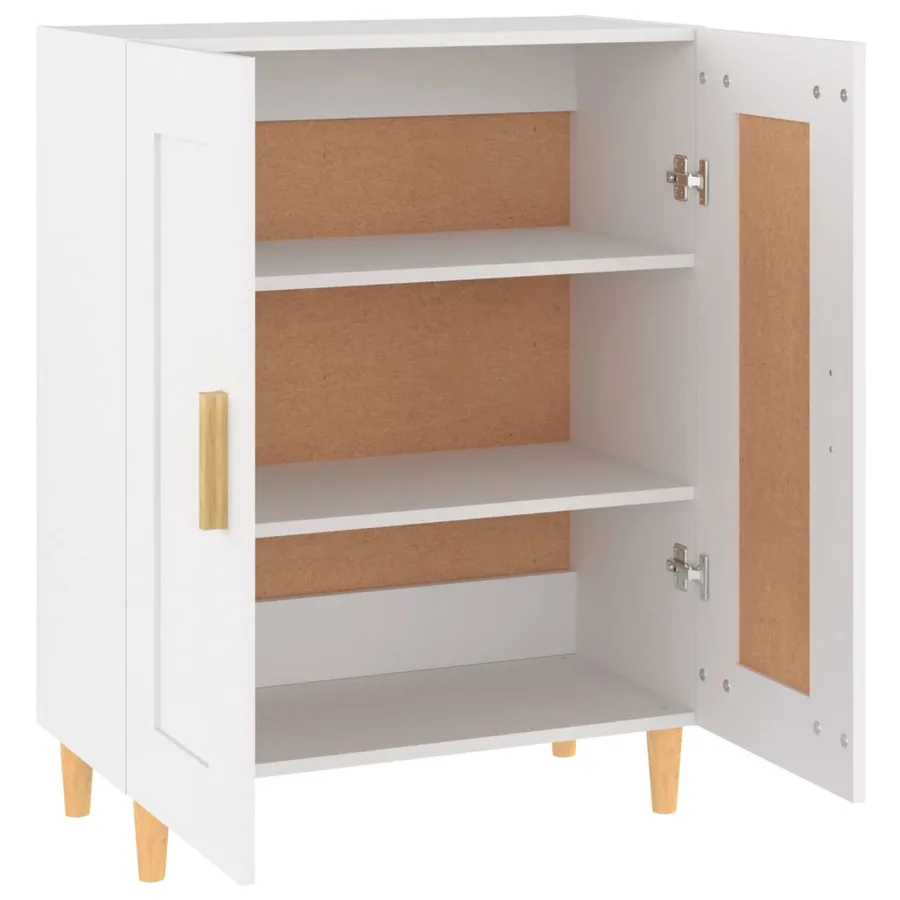 Buffet Blanc 69,5x34x90 cm Bois d'ingénierie - 7