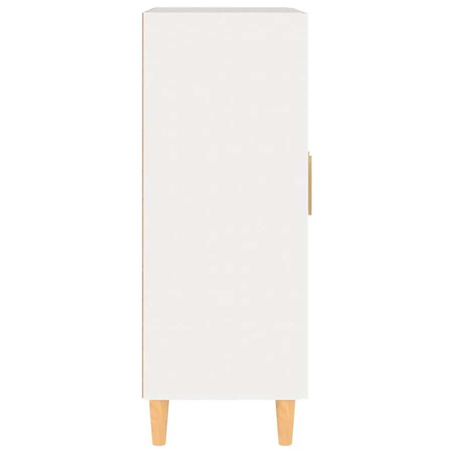 Buffet Blanc 69,5x34x90 cm Bois d'ingénierie - 8