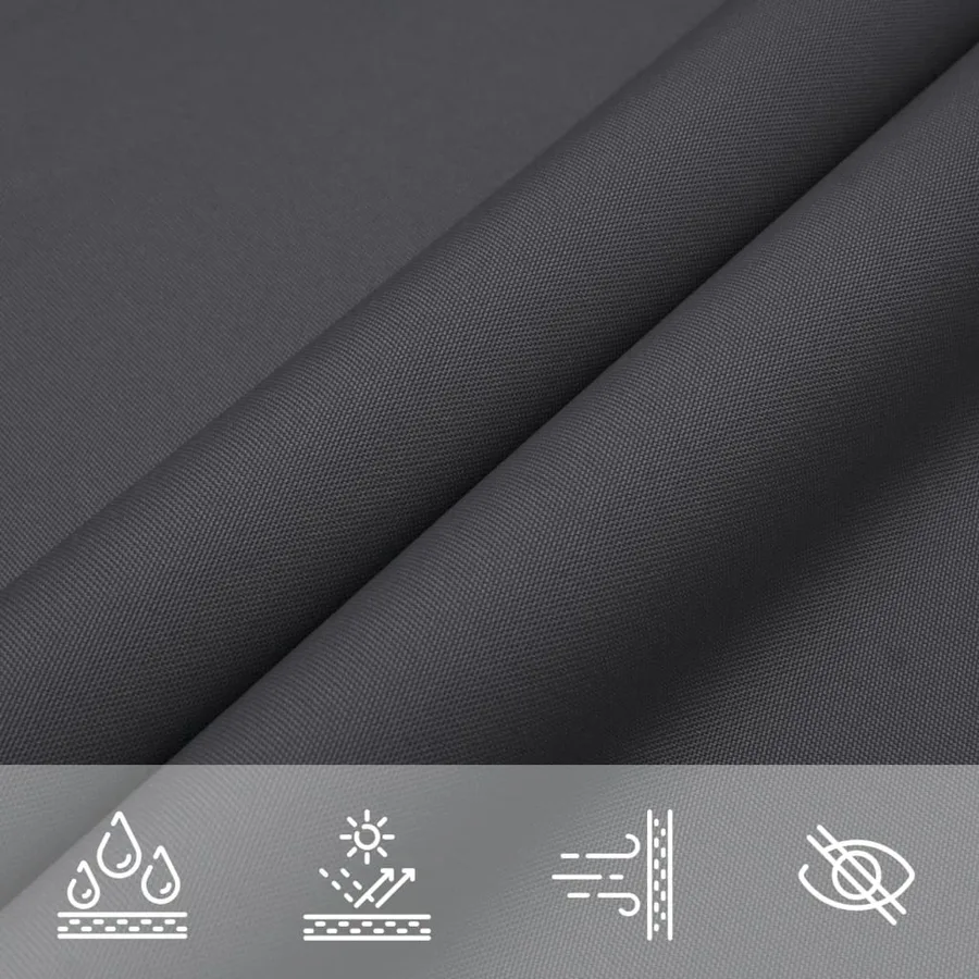 Voile de parasol tissu oxford triangulaire 3x3x3 m anthracite - 8