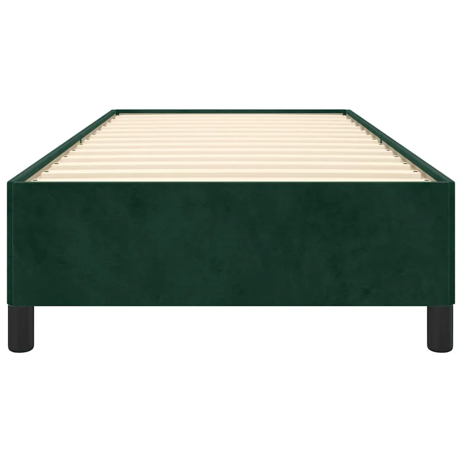 Cadre de lit sans matelas vert foncé 80x200 cm velours - 5