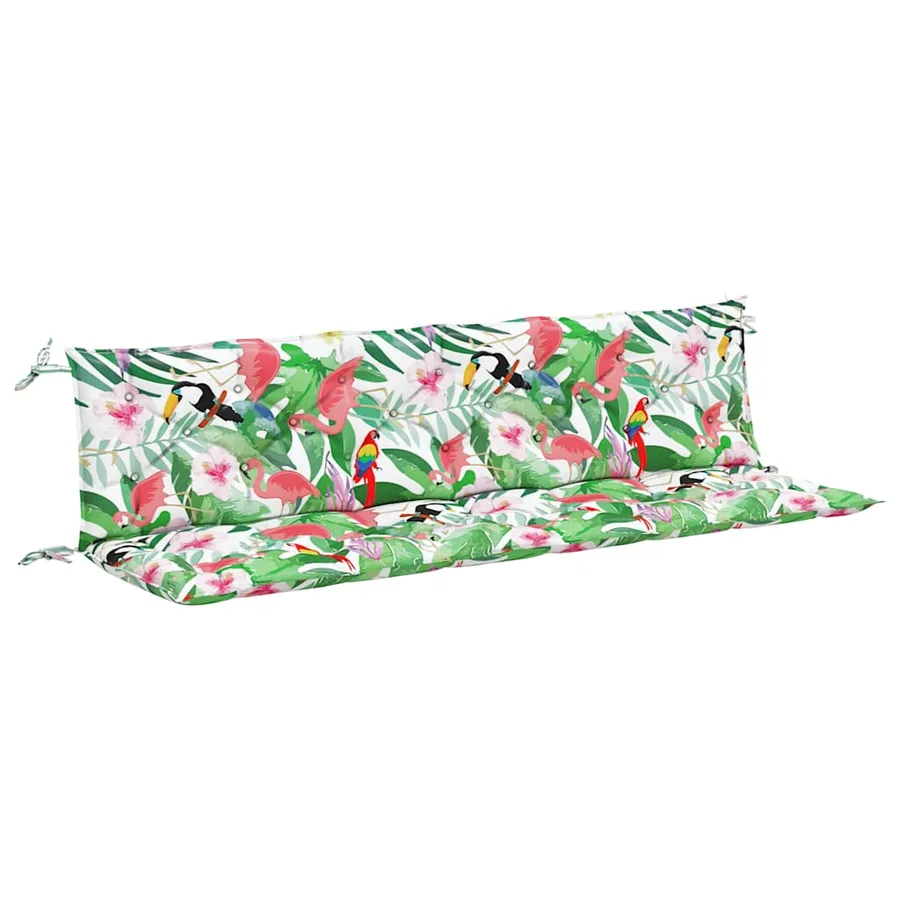 Coussins de banc de jardin lot de 2 multicolore 200x50x7 cm - 2