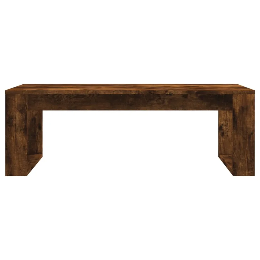 Table basse chêne fumé 102x50x35 cm bois d'ingénierie - 4
