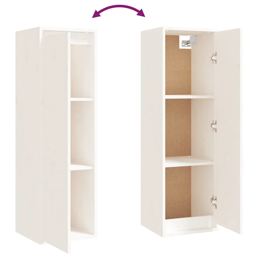 Meubles TV 4 pcs Blanc Bois massif de pin - 10