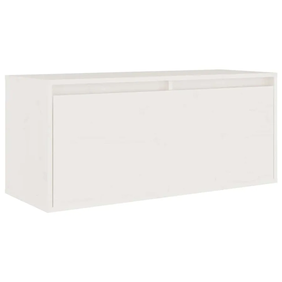 Meubles TV 4 pcs Blanc Bois massif de pin - 5