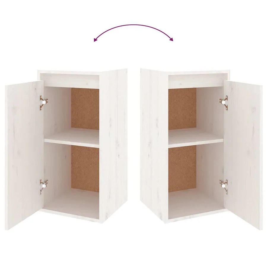 Meubles TV 4 pcs Blanc Bois massif de pin - 8