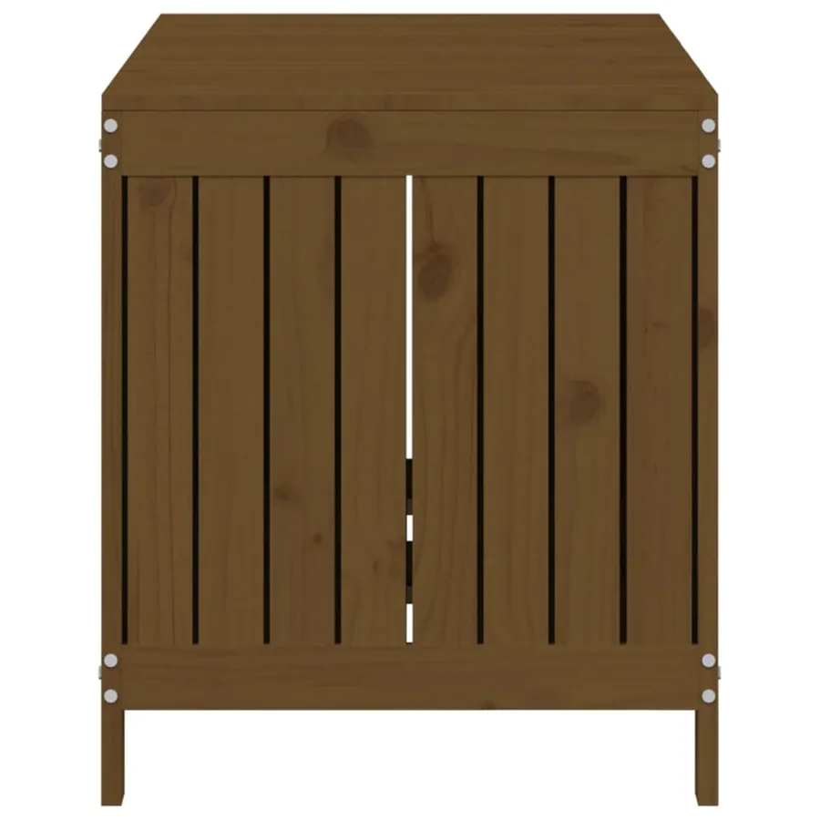 Boîte de rangement de jardin Marron miel 121x55x64 cm Bois pin - 7