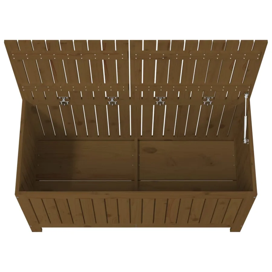 Boîte de rangement de jardin Marron miel 121x55x64 cm Bois pin - 8