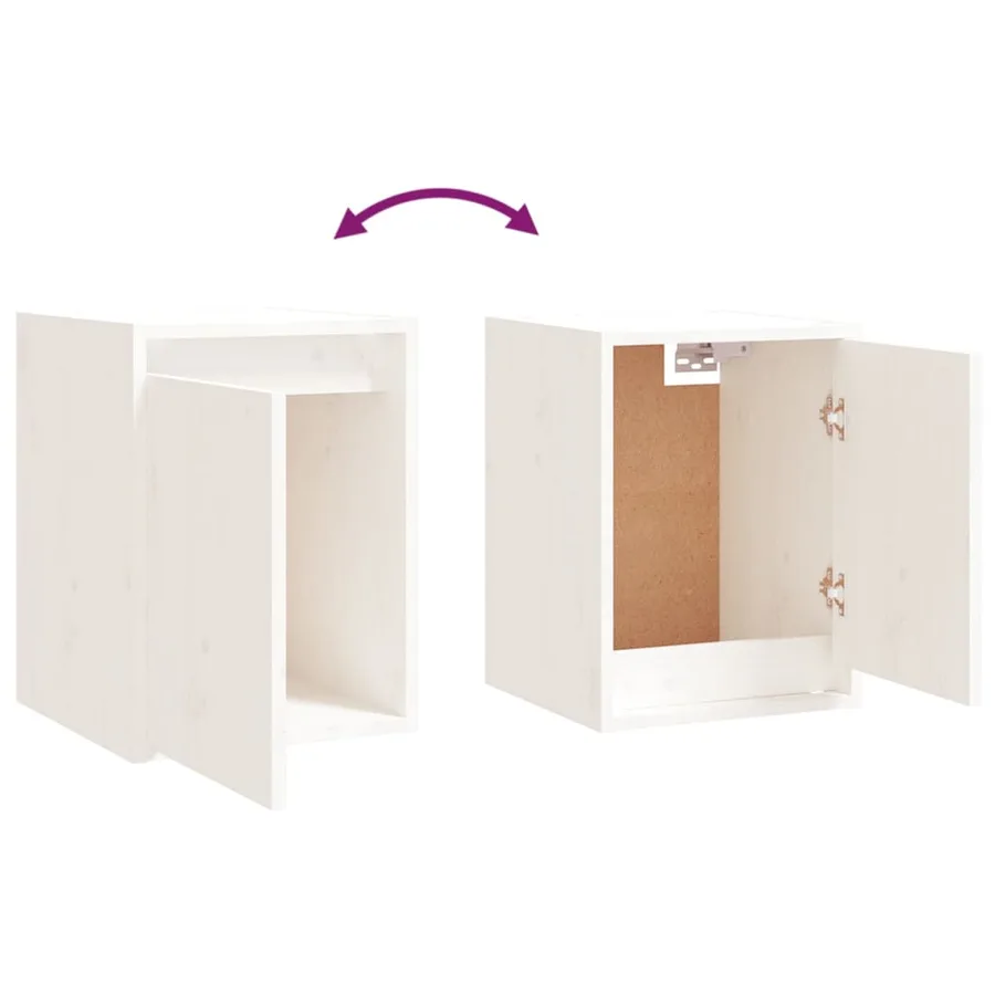 Meubles TV 8 pcs Blanc Bois massif de pin - 8
