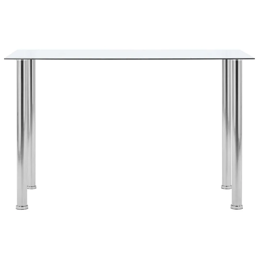 Table à manger Transparent 120x60x75 cm Verre trempé - 2