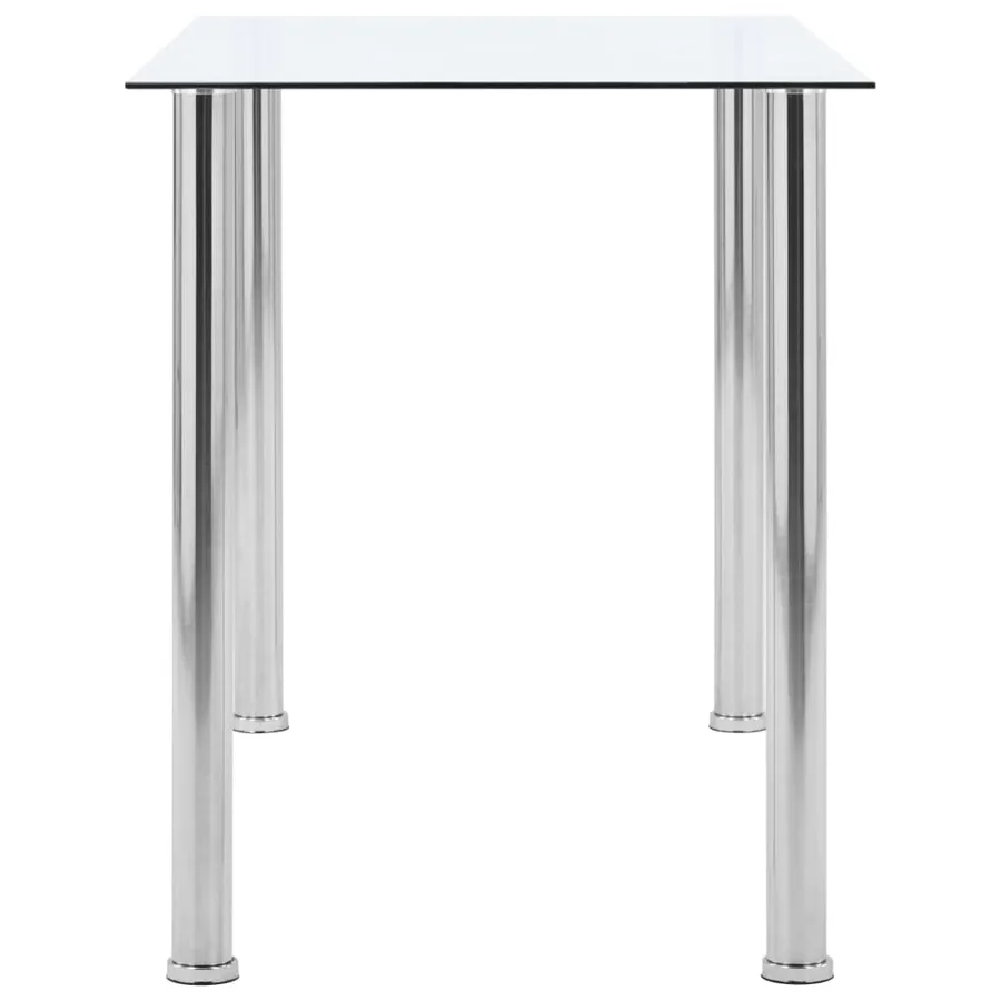 Table à manger Transparent 120x60x75 cm Verre trempé - 3
