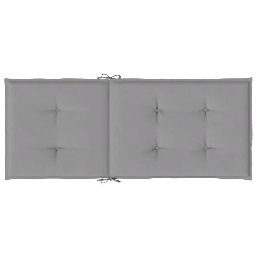 Coussins de chaise de jardin à dossier haut lot de 4 gris tissu - 7