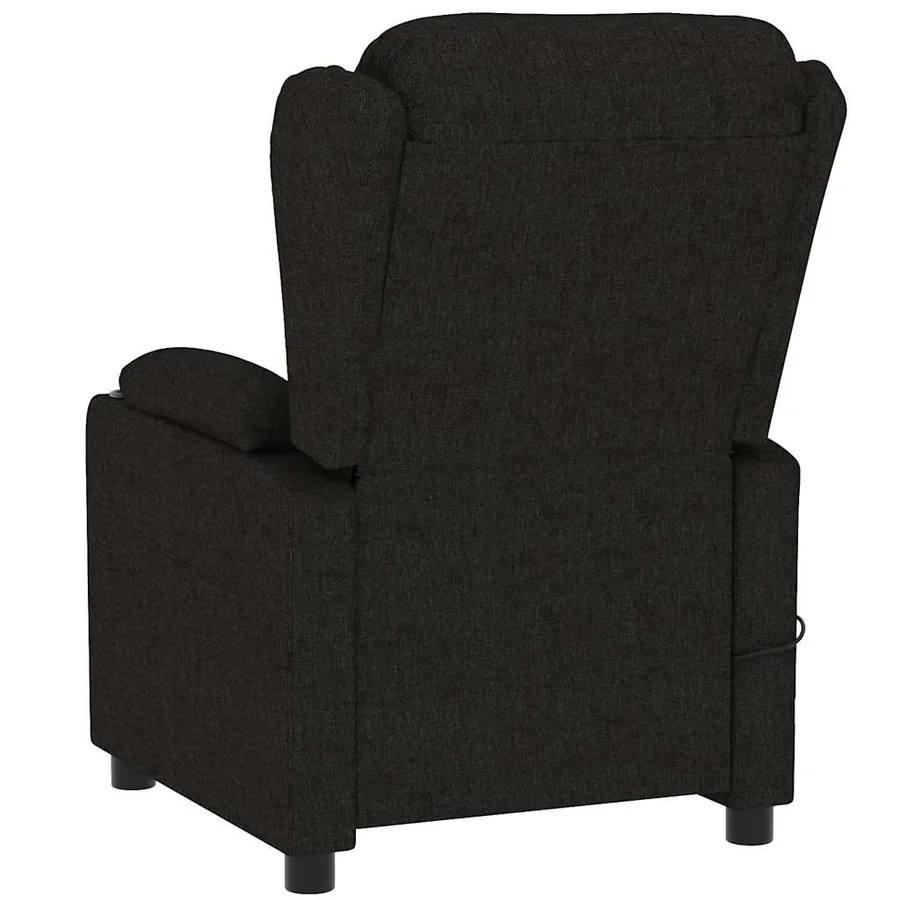 Fauteuil électrique de massage Noir Tissu - 6