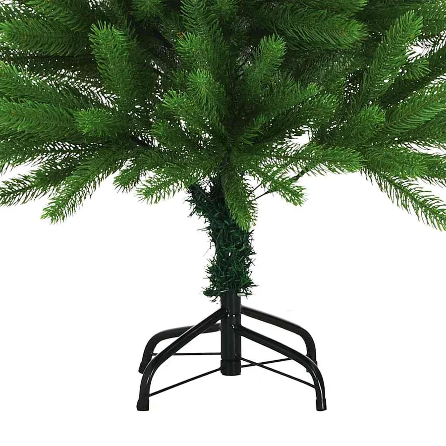 Arbre de Noël artificiel pré-éclairé et boules 120 cm vert - 4