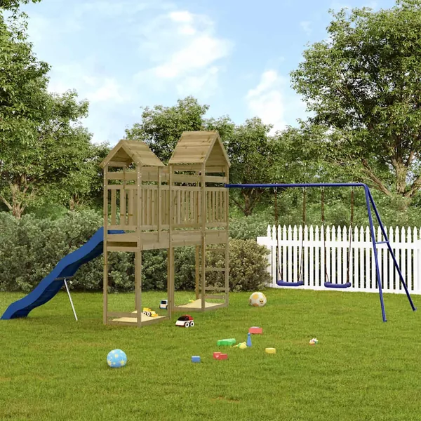 Aire de jeux d'extérieur bois de pin imprégné