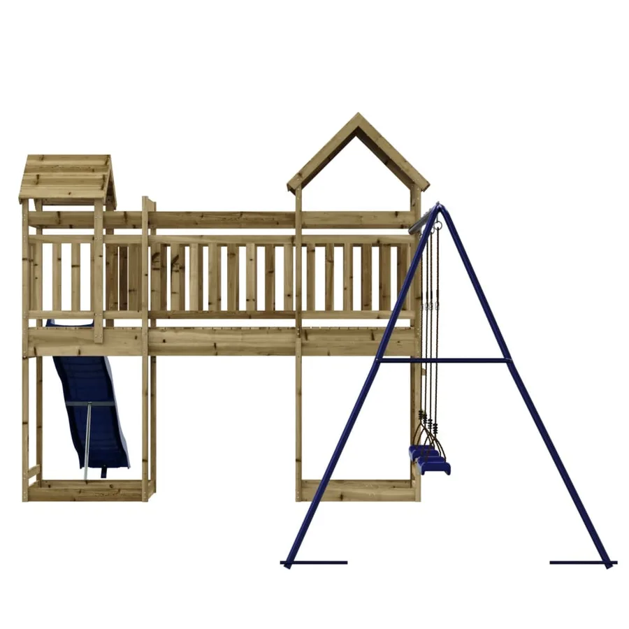 Aire de jeux d'extérieur bois de pin imprégné - 5