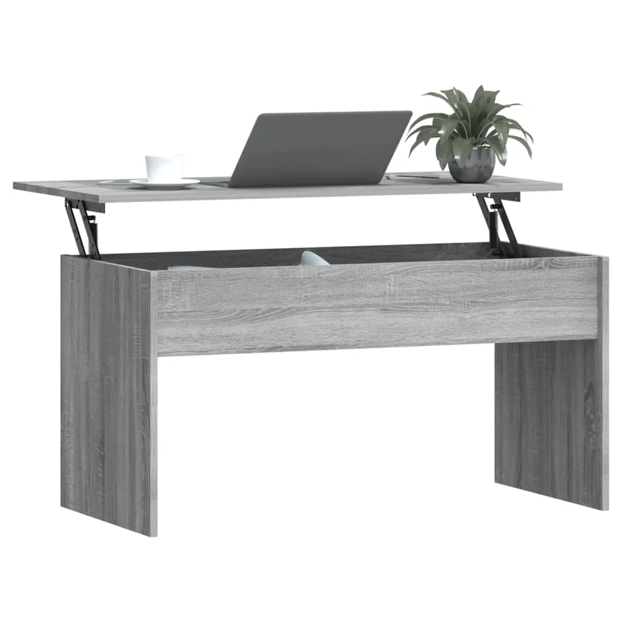 Table basse Sonoma gris 102x50,5x52,5 cm Bois d'ingénierie - 7