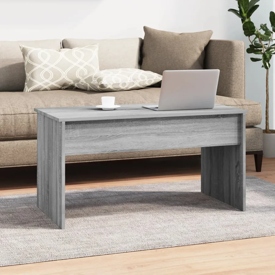 Table basse Sonoma gris 102x50,5x52,5 cm Bois d'ingénierie - 8