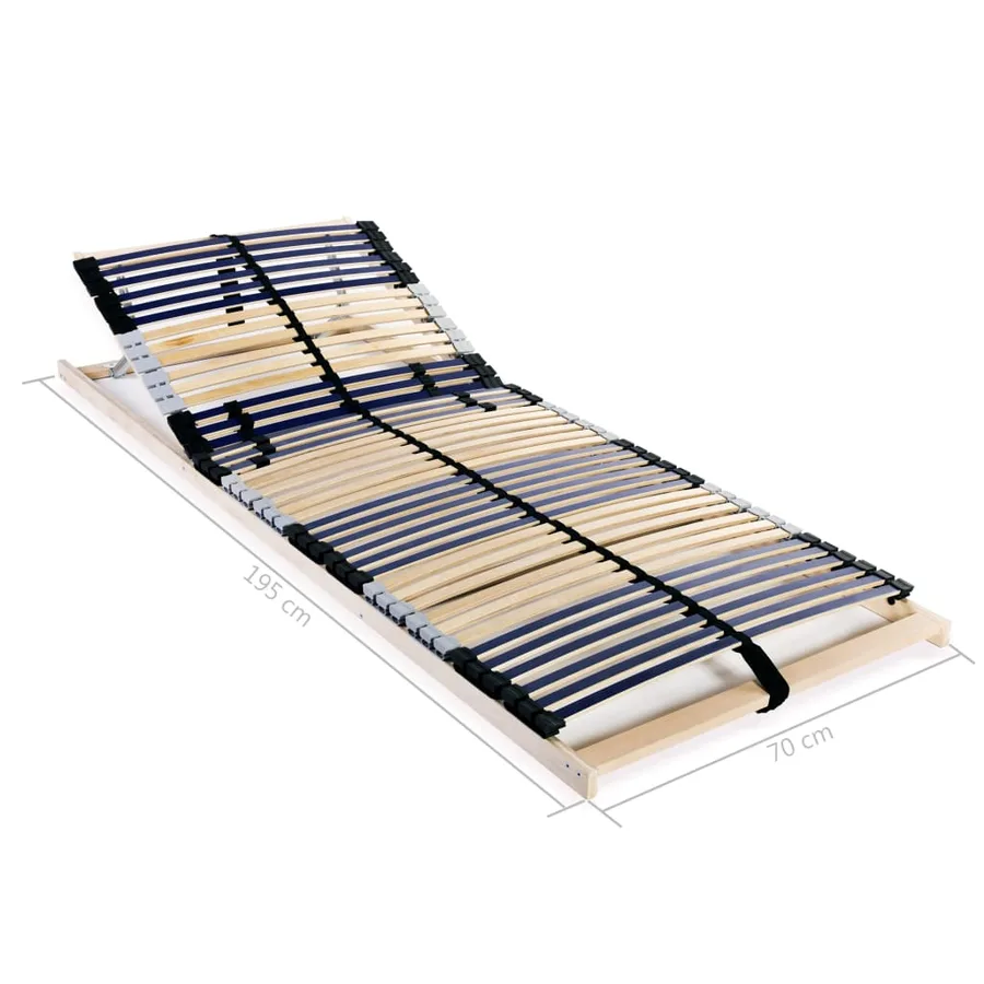 Sommier à lattes sans matelas avec 42 lattes 7 zones 70x200 cm - 8
