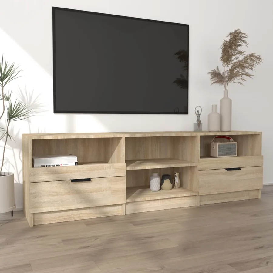 Meuble TV Chêne sonoma 150x33,5x45 cm Bois d'ingénierie - 3