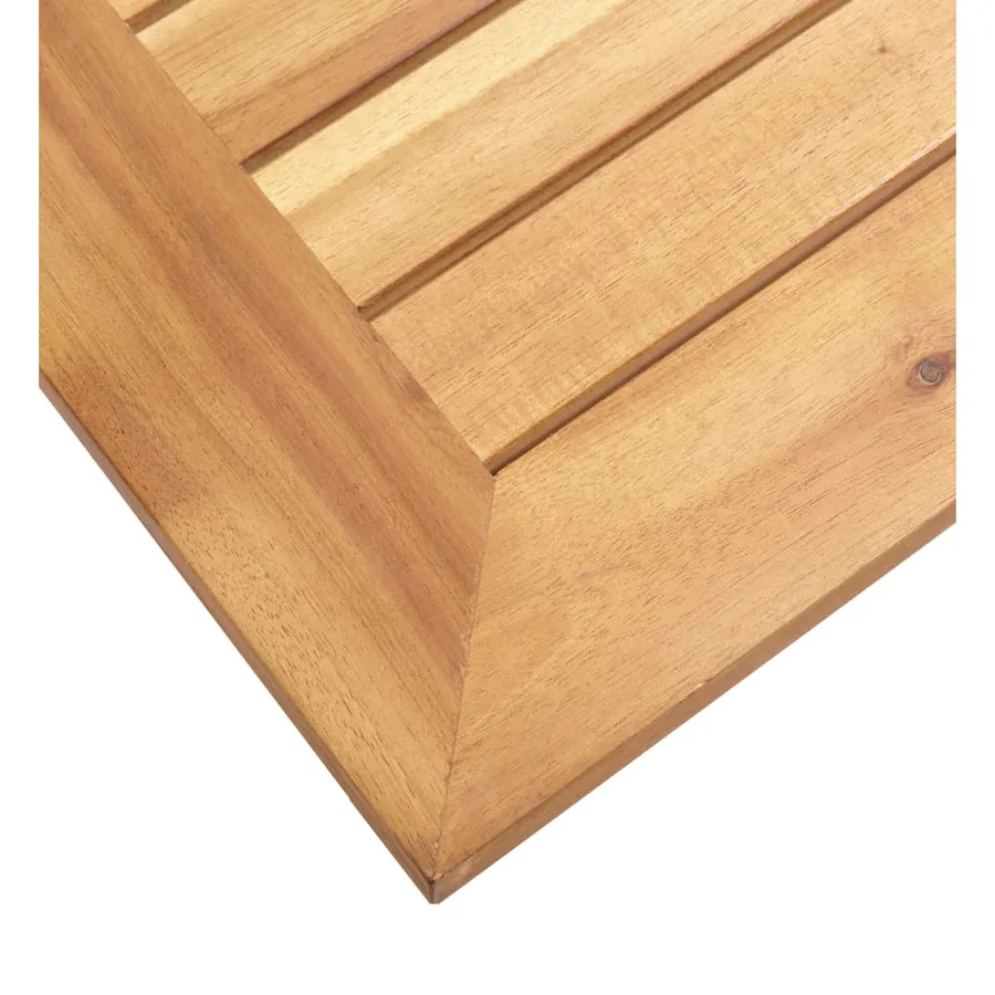 Table d'appoint de jardin 45x45x38 cm Bois d'acacia et inox - 4