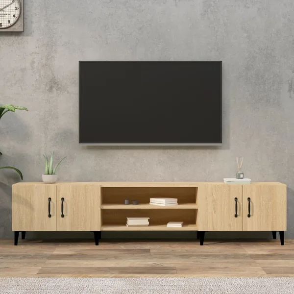 Meuble TV Chêne Sonoma 180x31,5x40 cm Bois d'ingénierie