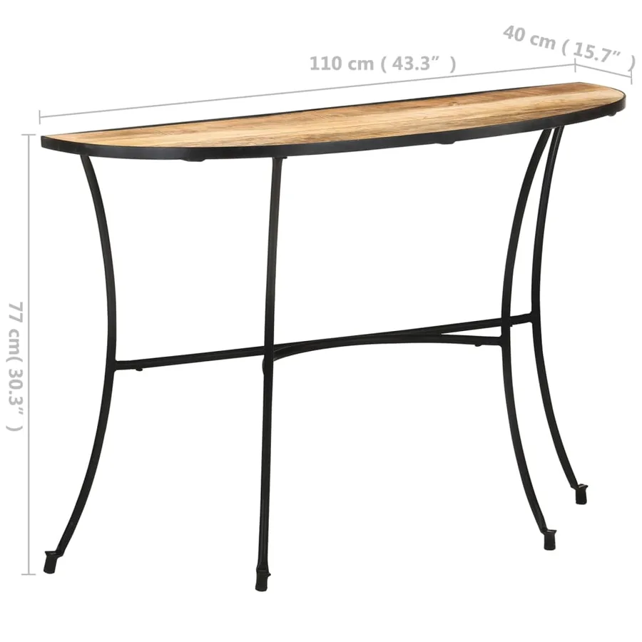Table d'appoint 110x40x77 cm Bois de manguier massif - 9