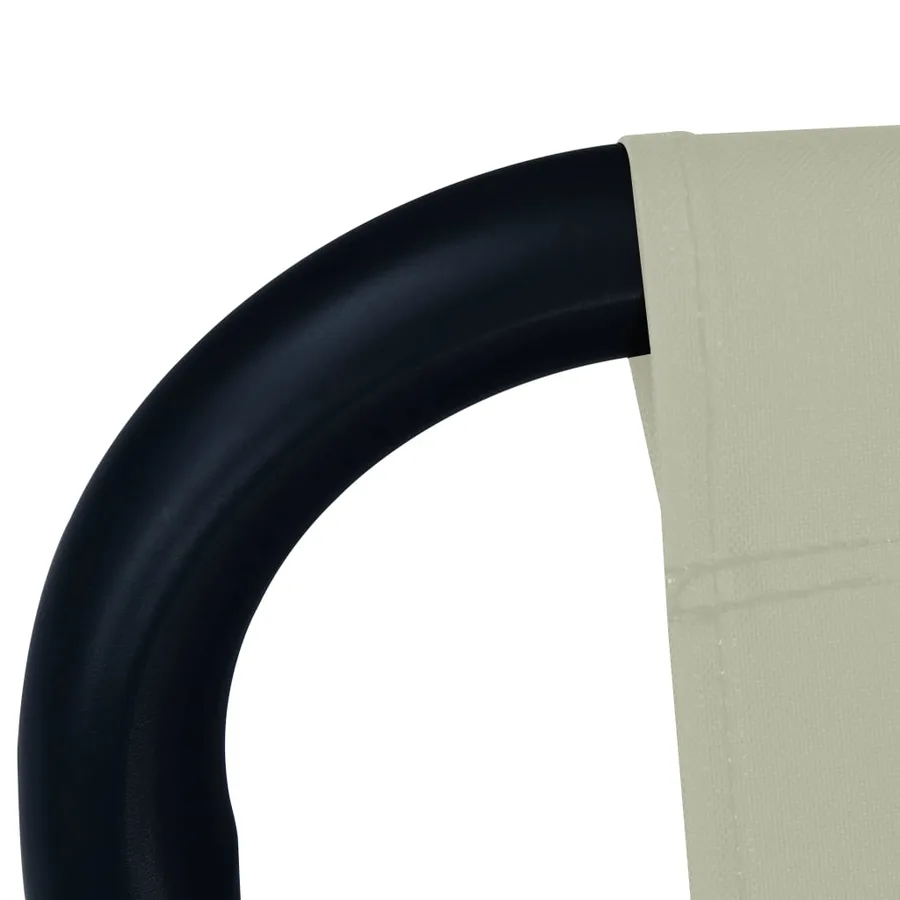 Lit de jardin Crème 200x90 cm Acier - 5