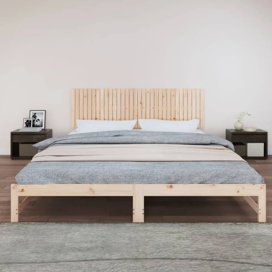 Tête de lit murale 204x3x60 cm Bois massif de pin - 3