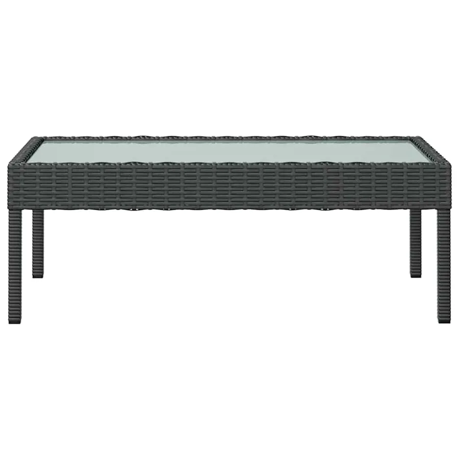 Salon de jardin 8 pcs avec coussins résine tressée noir - 10