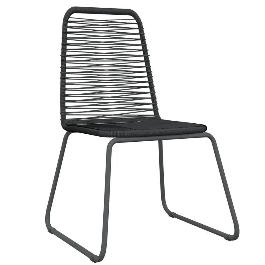 Ensemble à manger de jardin 5 pcs Noir - 5