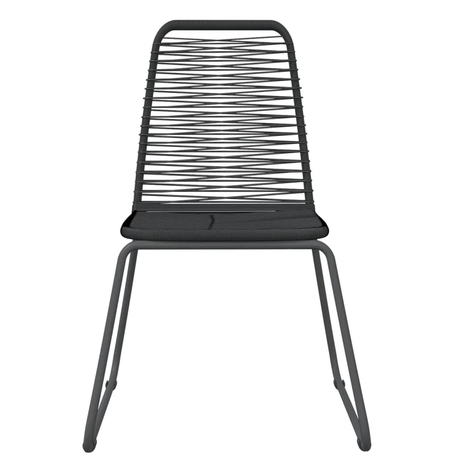 Ensemble à manger de jardin 5 pcs Noir - 6