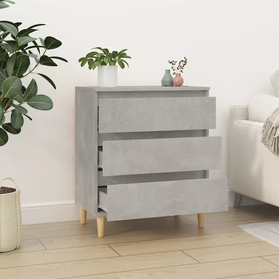Buffet Gris béton 60x35x70 cm Bois d'ingénierie - 3