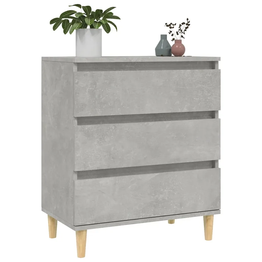 Buffet Gris béton 60x35x70 cm Bois d'ingénierie - 4