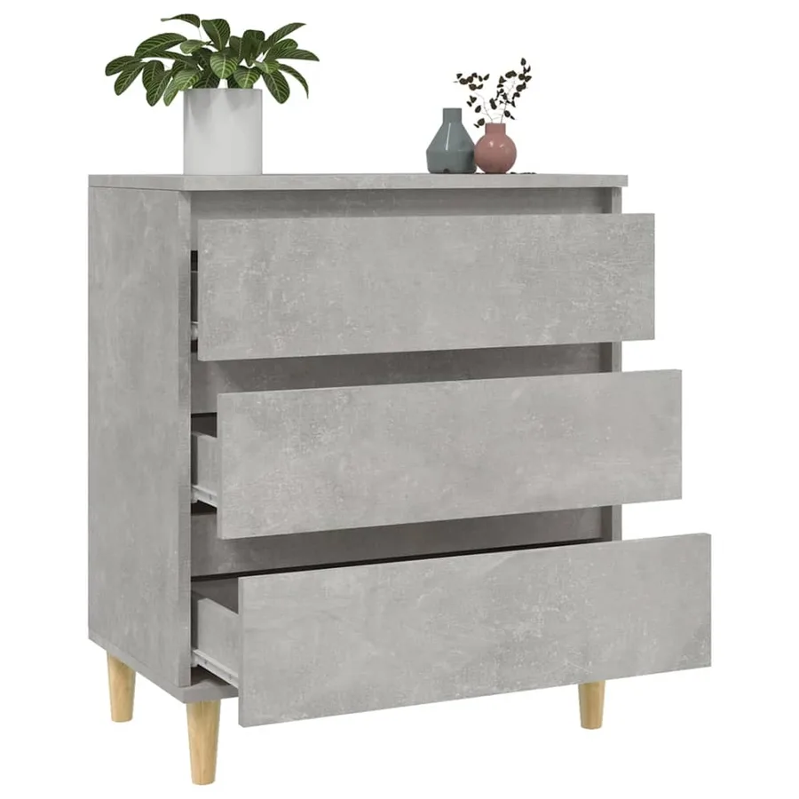 Buffet Gris béton 60x35x70 cm Bois d'ingénierie - 5
