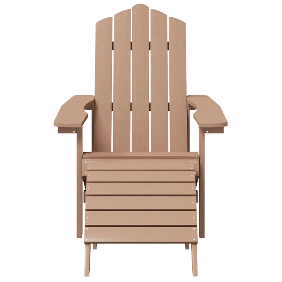 Chaise de jardin Adirondack avec repose-pied PEHD anthracite - 10