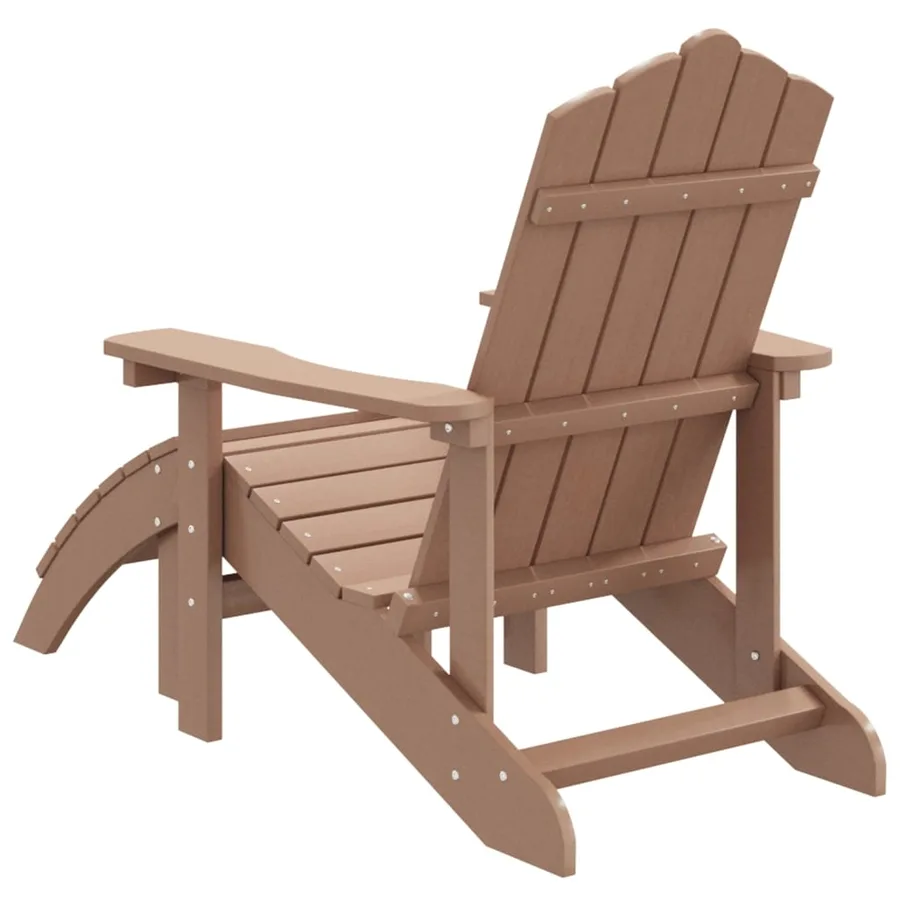 Chaise de jardin Adirondack avec repose-pied PEHD anthracite - 12