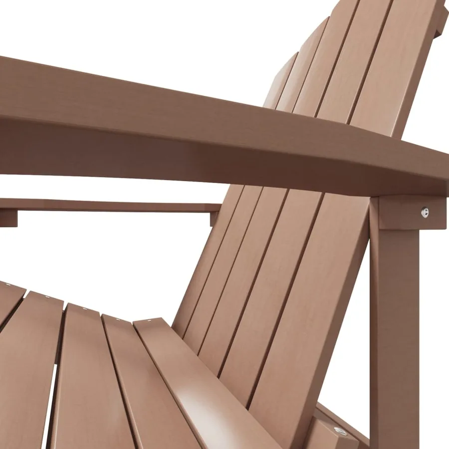 Chaise de jardin Adirondack avec repose-pied PEHD anthracite - 13