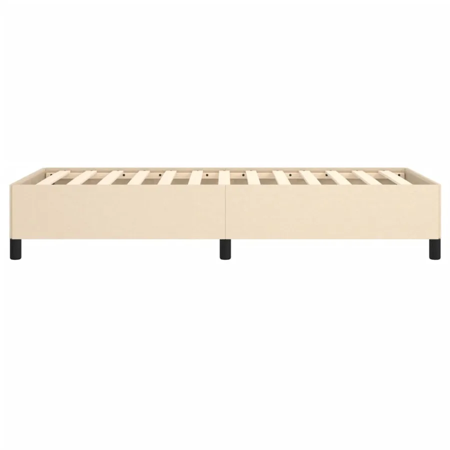 Cadre de lit sans matelas crème 90x190 cm tissu - 6