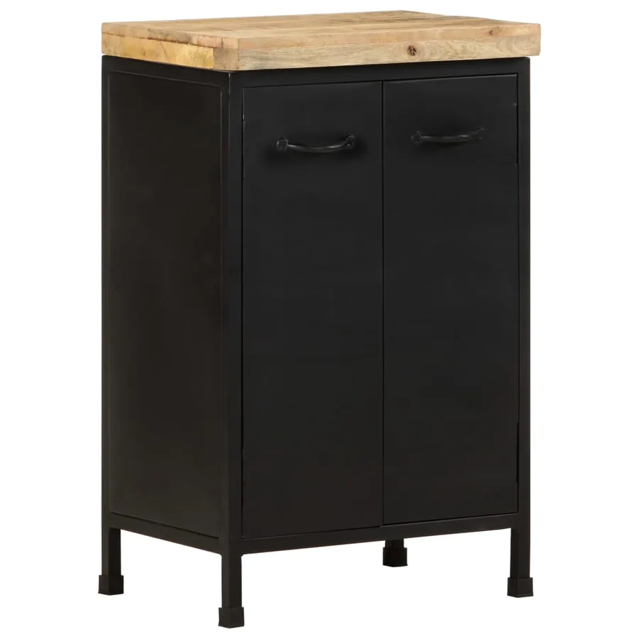 Buffet 47x35x76 cm Bois de manguier brut - 10