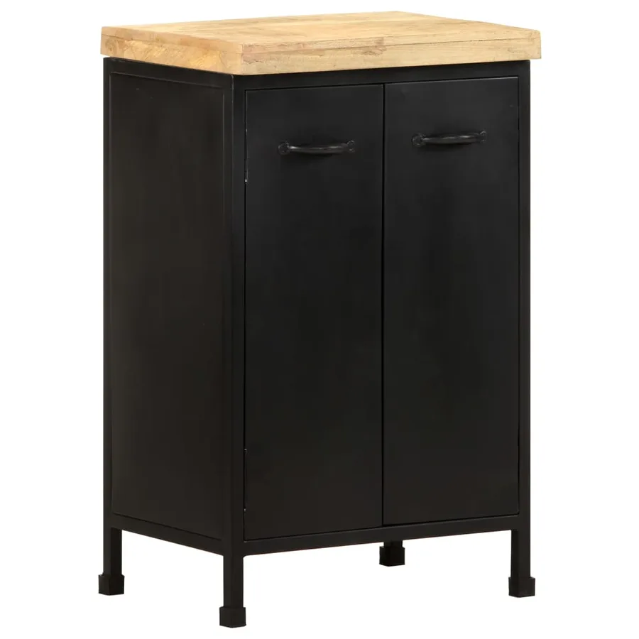 Buffet 47x35x76 cm Bois de manguier brut - 11