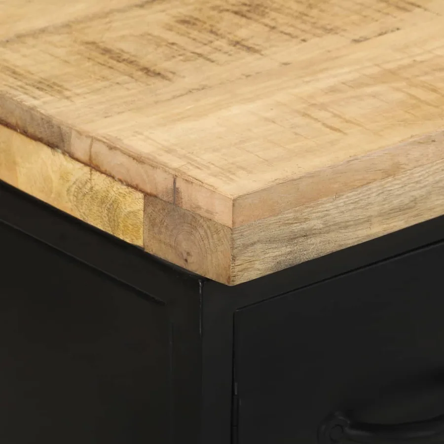 Buffet 47x35x76 cm Bois de manguier brut - 6